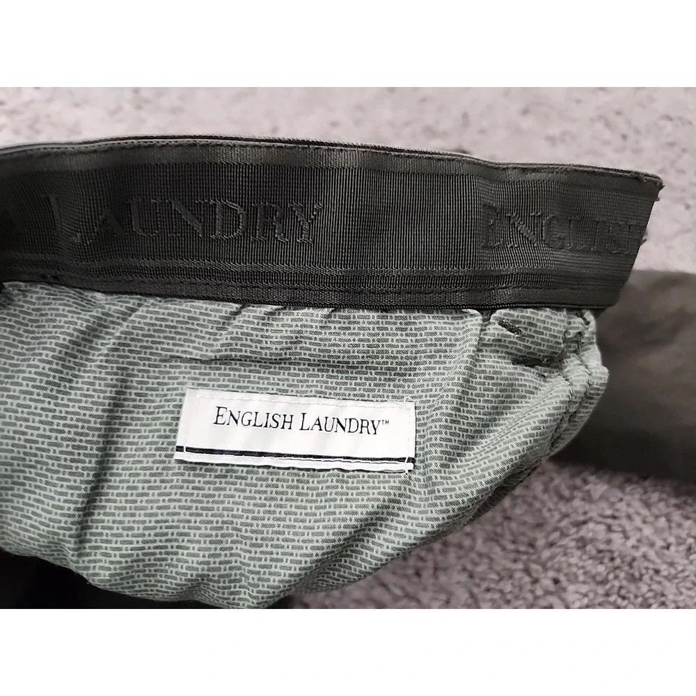 English Laundry Pants Mens 40 x 29 Green Straight Leg Stretch Classic Casual